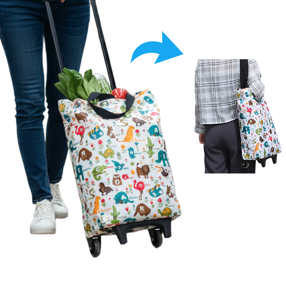 누아니 접이식 시장바구니 캐리어 초경량 쇼핑 카트, 동물원, 1개 26,000원