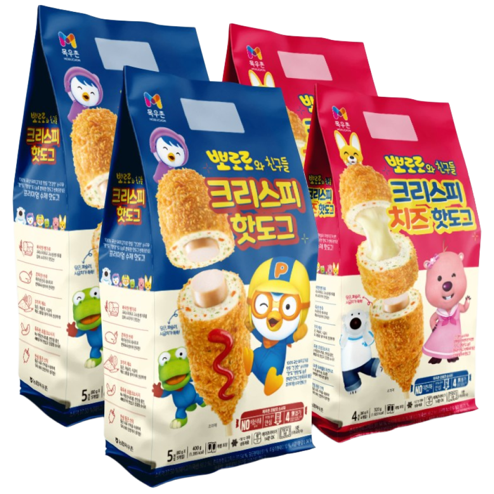 목우촌 뽀로로 크리스피 핫도그 400g 2개+크리스피 치즈 핫도그 320g 2개, 1개 27,690원