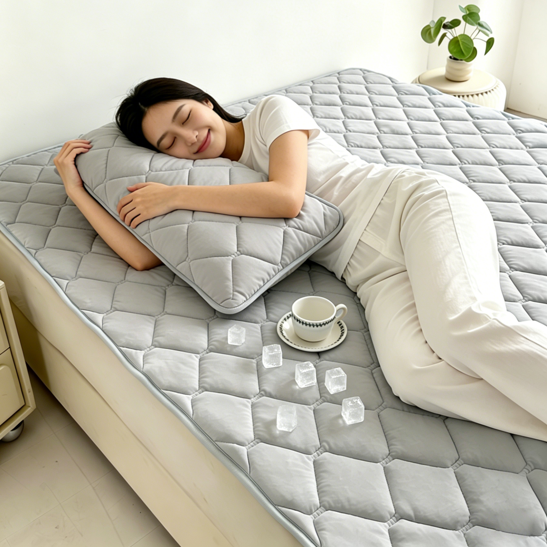 아리엘노 여름 시원한 냉감패드 쿨링 침대패드 쿨매트 고정밴드형, 쿨매트, 아이스그레이 29,900원