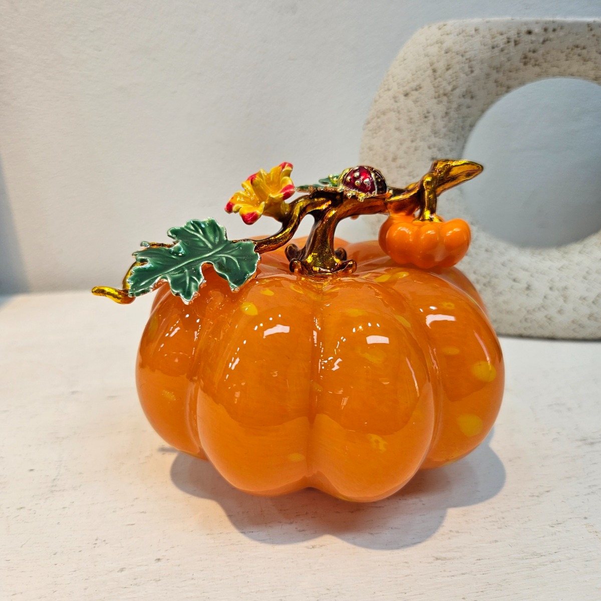 행운을 부르는 옥 호박장식품 오렌지색 소 대 개업 집들이 선물 부모님 효도선물, 대 91,400원