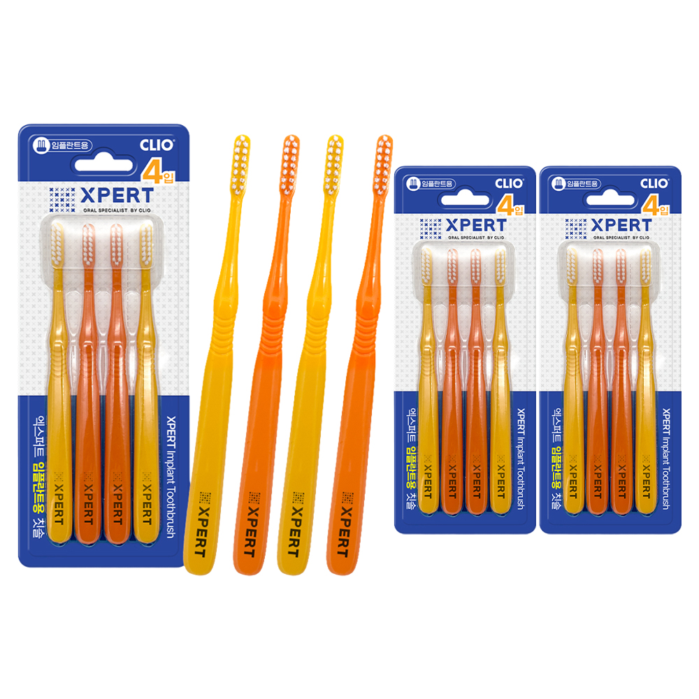 XPERT 임플란트용 칫솔, 4개입, 3세트 11,900원