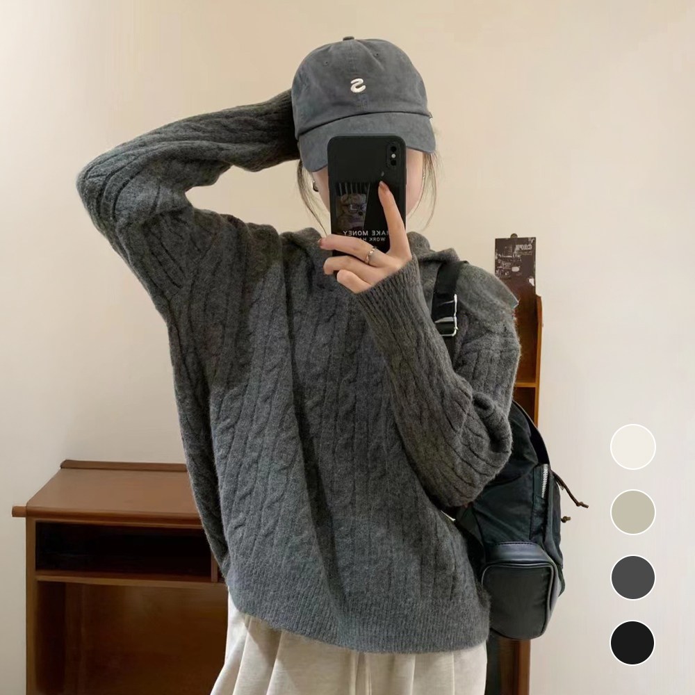 스타일모먼트 여성 후드티 니트 후드니트 니트후드티 18,000원