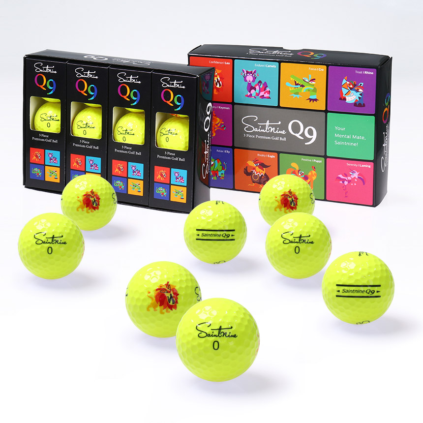 세인트나인 Q9 골프공 3피스 컬러별, 옐로우, 1개, 12개입 37,900원