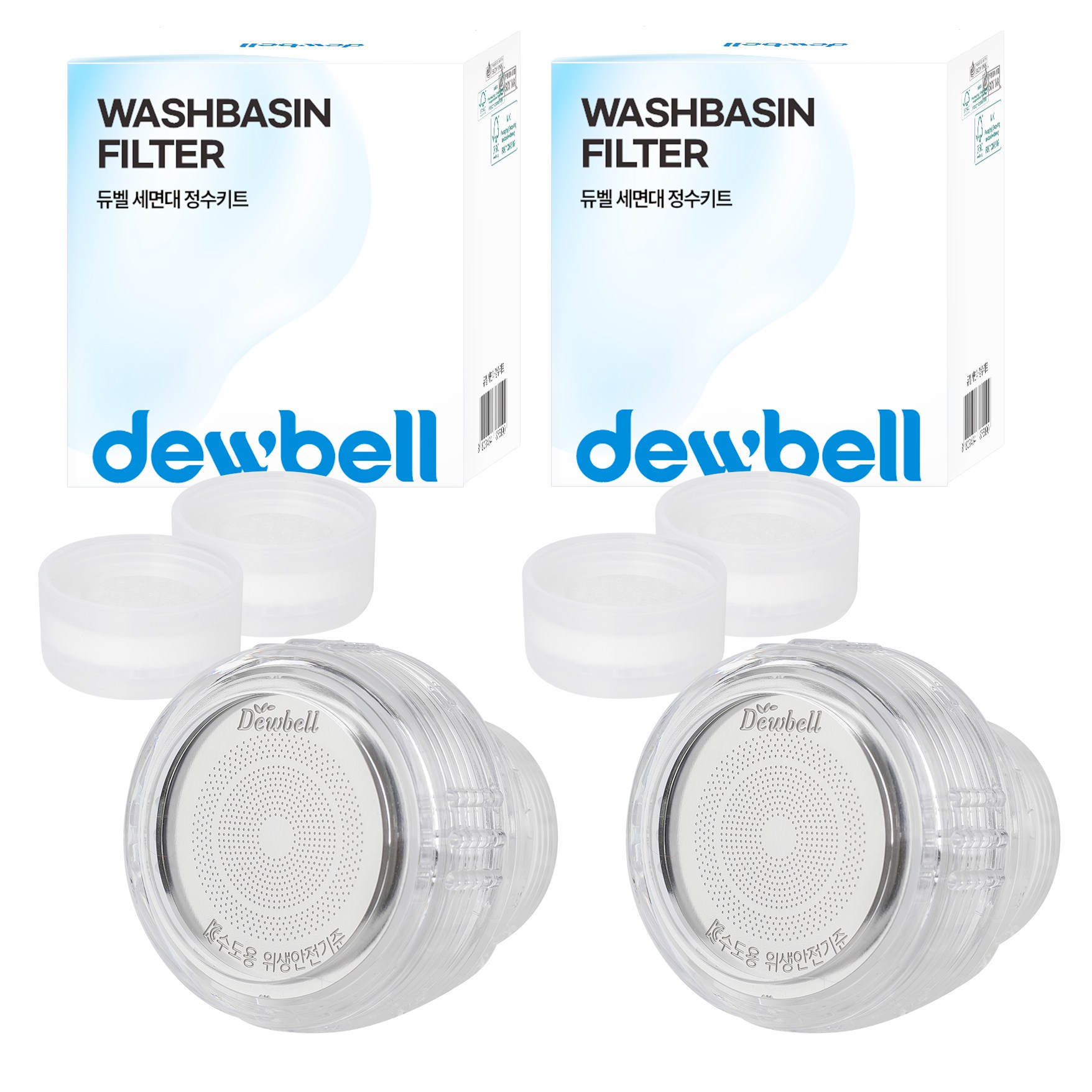 1+1 듀벨 수도애 정수키트 세면대필터, 2개 18,900원