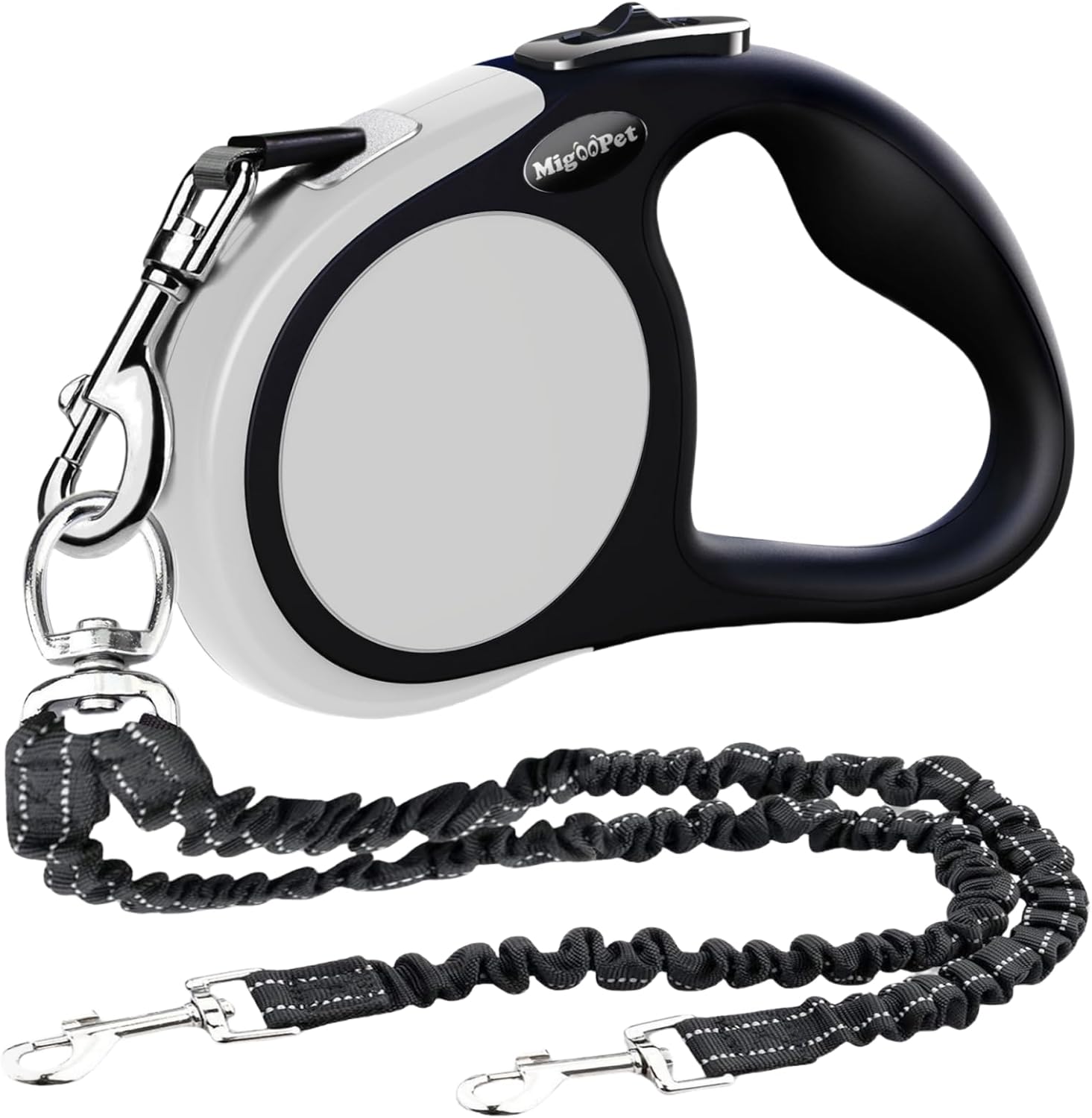 개 두 마리를 위한 최대 50파운드의 더블 리트랙터블 목줄 - 소형용 16피트 커플러 잠금 시스템 하나, 미끄럼 방지 그립, 엉킴 49,980원