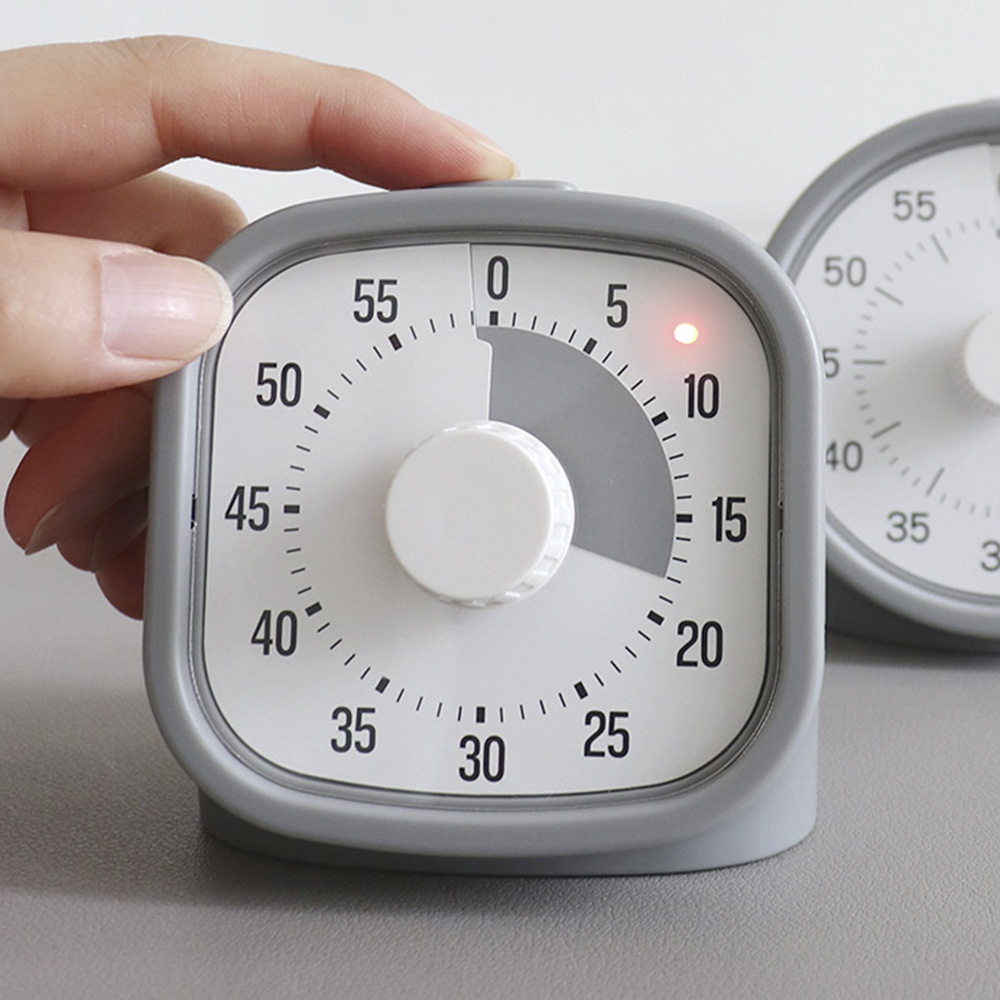 빌라드하우스 티엠포 무소음 구글 타이머 뽀모도로 시간 관리 쿠킹 주방 키친 수험생 공부 타임 알람 시계, 1개, 그레이계열 16,900원