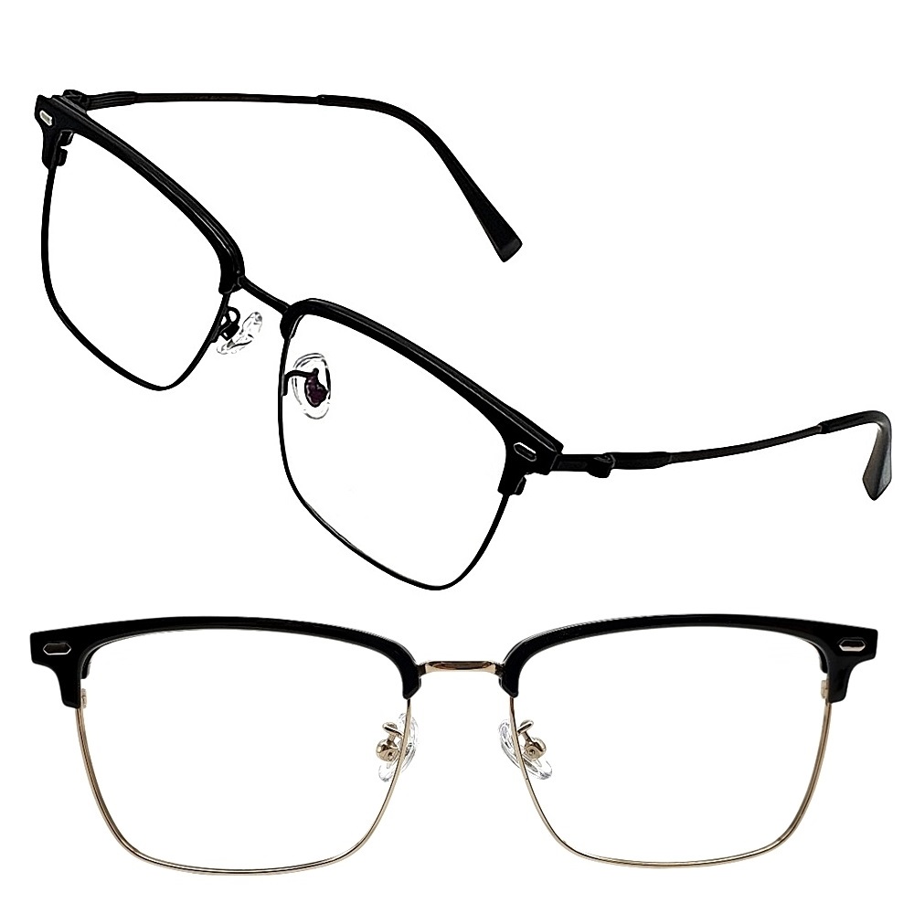 [오늘발송] EYES ONE 남자 남성 오버사이즈 빅사이즈 베타 티타늄 하금테 반뿔테 안경테 큰 대두 얼큰이 가벼운 안경 59,000원