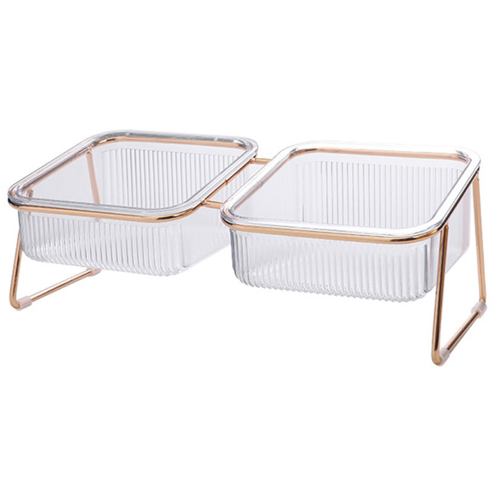 고나비 반려동물 프레임 식기 2구 더블, 골드, 1개 16,900원