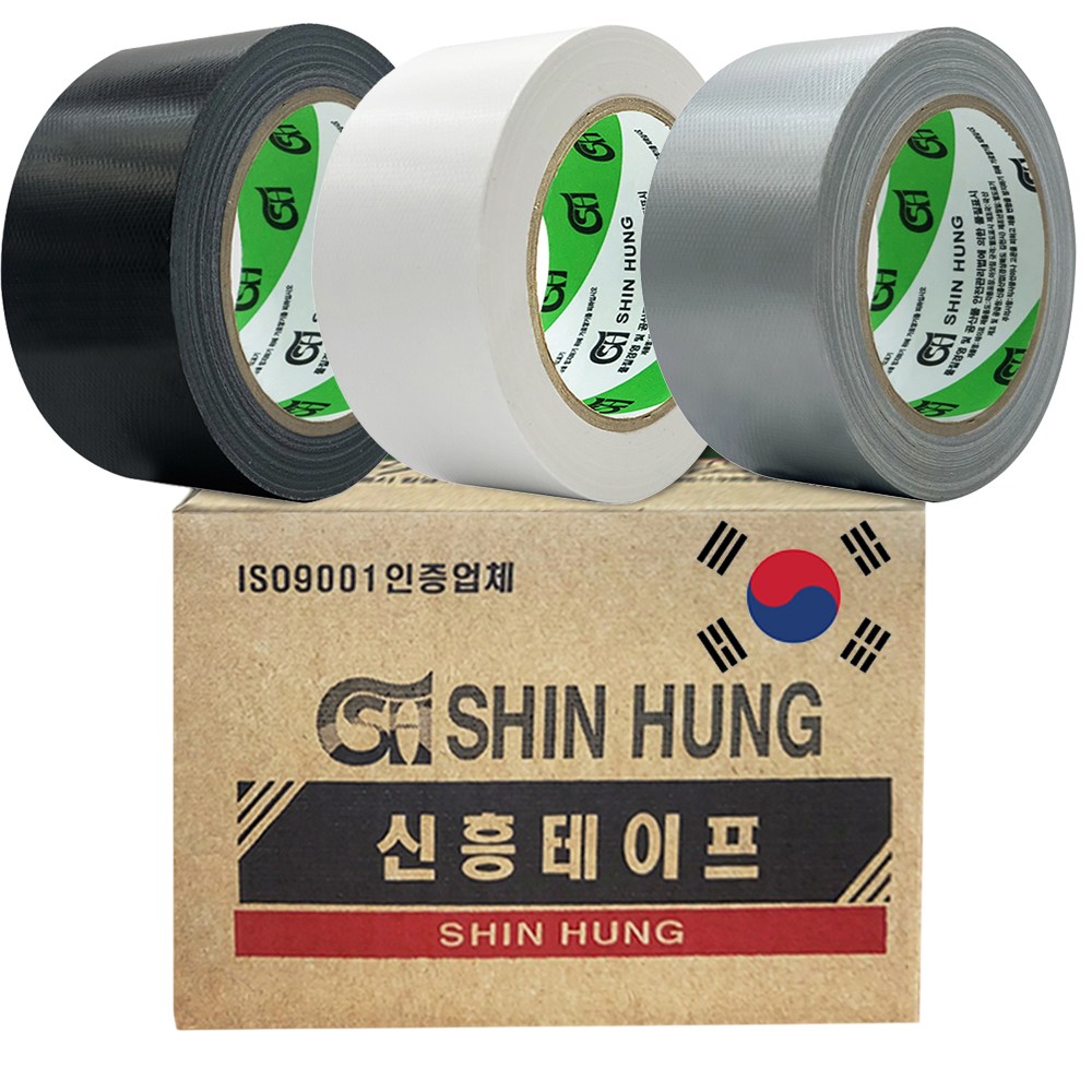 신흥 국산 라바 청면테이프 48mm X 25M 3색 검정 흰색 은색 69,000원