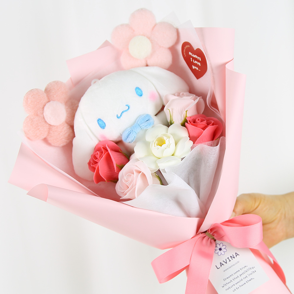 산리오 비누꽃 인형꽃다발 + 쇼핑백 세트 19,900원