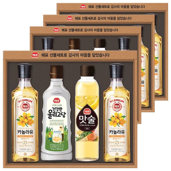 설날 선물세트 사조 해표 안심특선 행복나눔호 4set 카놀라유 올리고당 추석 선물 특가 46,900원