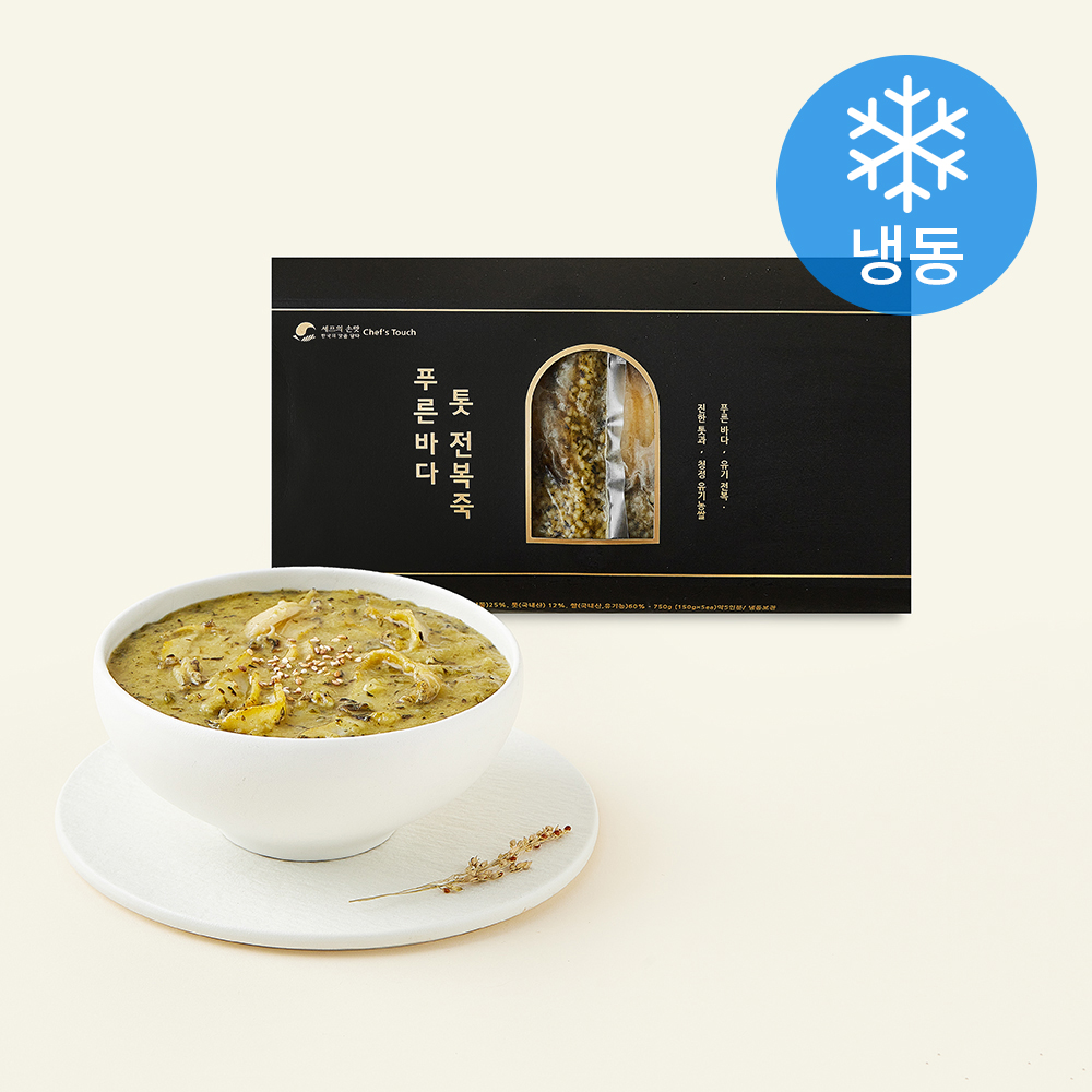 [로켓프레시] 셰프의손맛 푸른바다 톳 전복죽 5개입 (냉동), 750g, 1개 56,900원