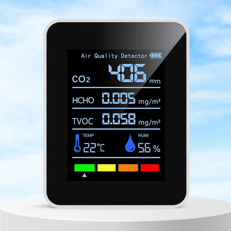 개별센서 정밀측정 프리미엄 스마트 공기질측정기 이산화탄소경보기온습도계 Co2 HCHO TVOC 동시측정 80,000원