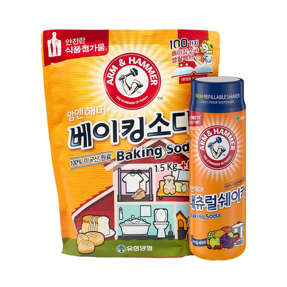 천연 세제 암앤해머 베이킹소다 (400g+1.5kg+600g) 세트 30,490원