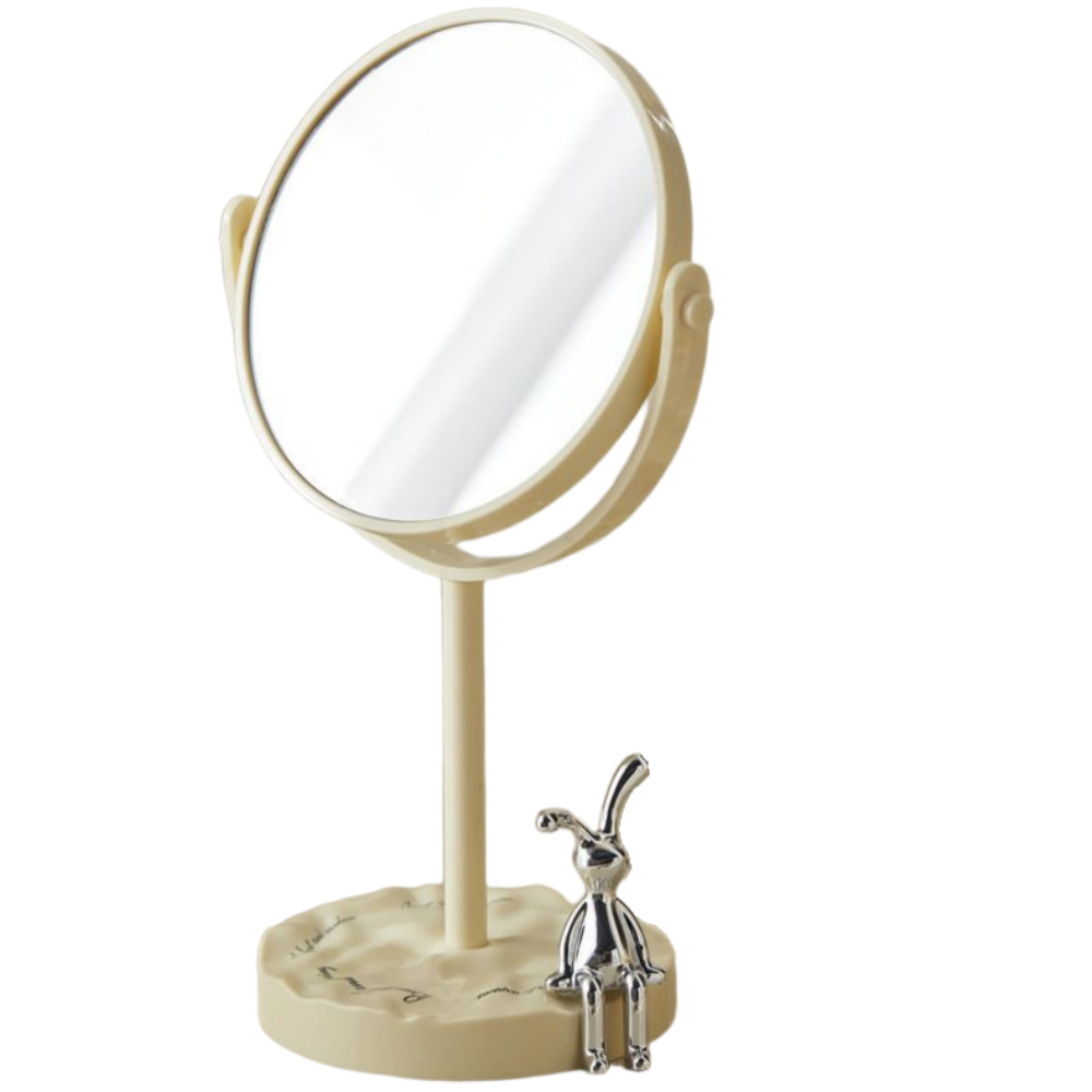 탁상용 양면 확장 확대거울 360도 회전 깔끔하고 튼튼한 메이크업 화장거울, 크림버터, 1개 14,500원