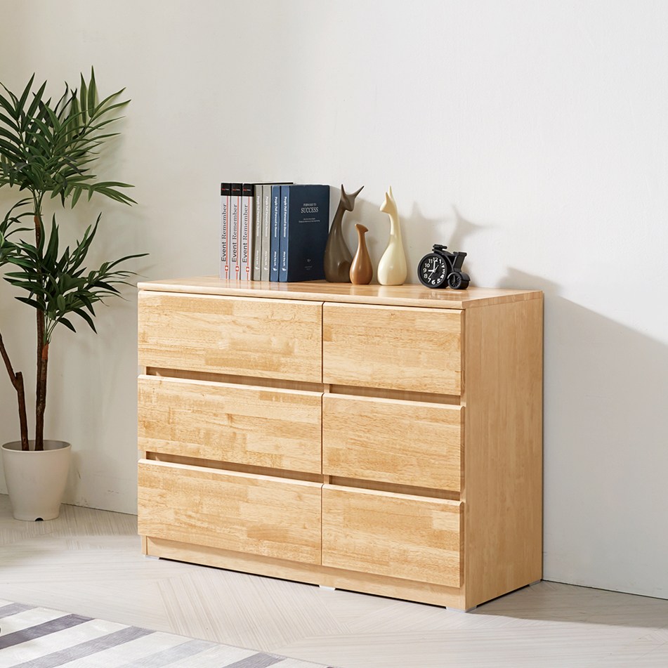 3단 서랍장 속깊은 러버 원목 와이드 1000 팀버스리빙 (원색) 228,000원