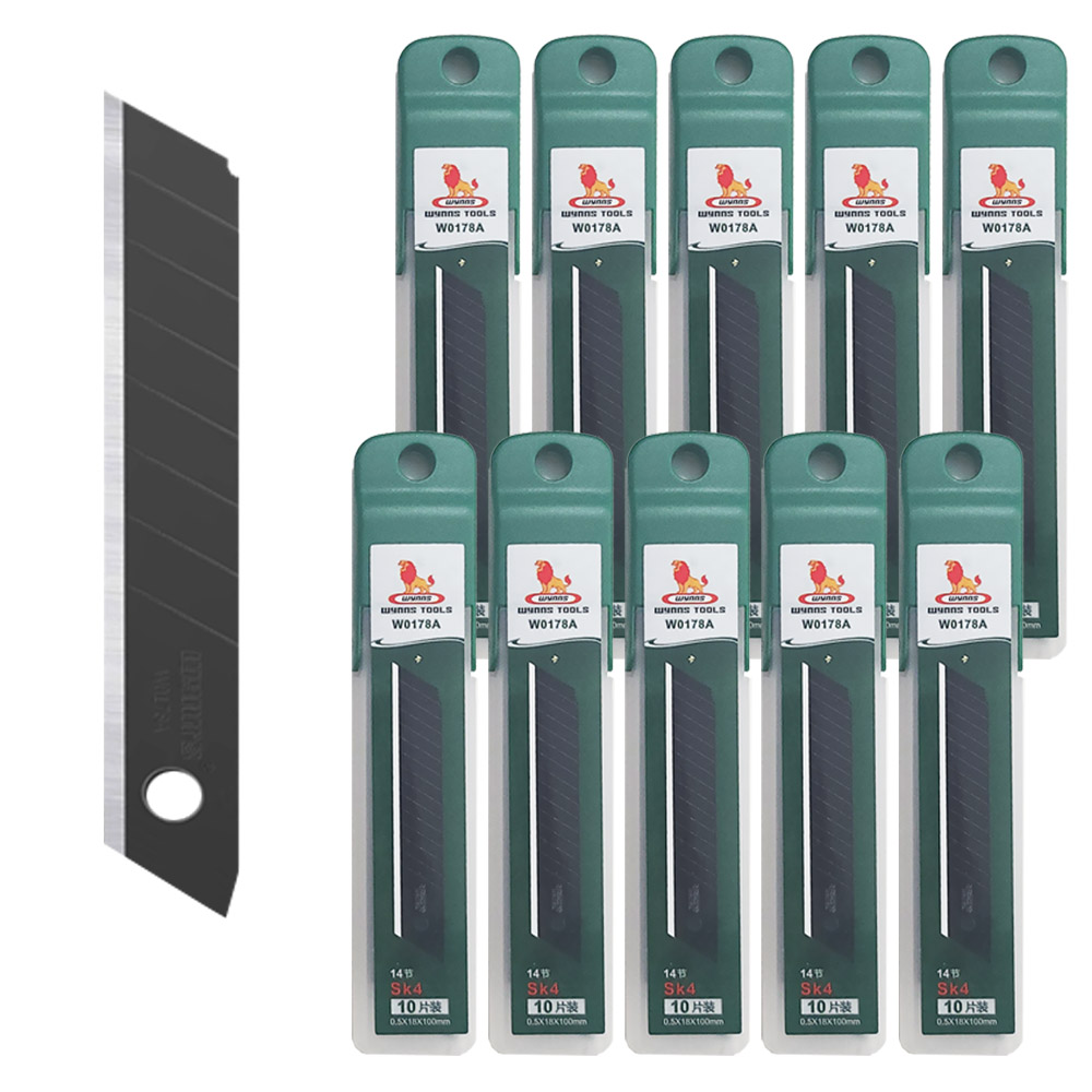프로기어스 블랙 흑색날 SK-4 일본산 고강도 특수강 칼날 사무용 산업용 유틸리티 커터칼날 18mm, 5개 14,880원