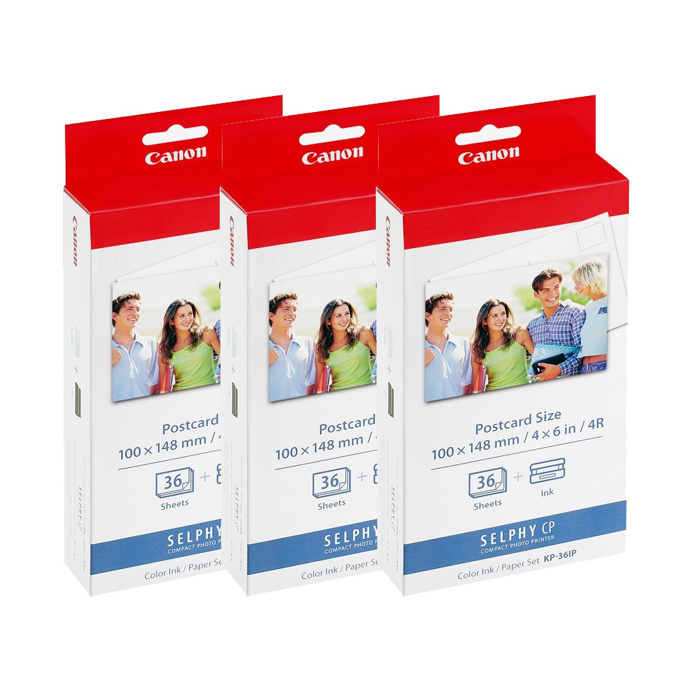 캐논 KP-36IP 셀피 포토 인화지 프린터 4X6 엽서사이즈 잉크 용지세트 3개 52,900원