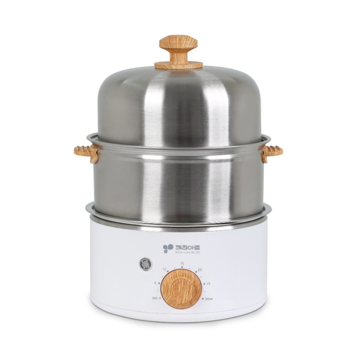 키친아트 계란찜기 304올스텐 2단 타이머 과열방지시스템, KA-7014S2(스테인레스 2단) 35,900원