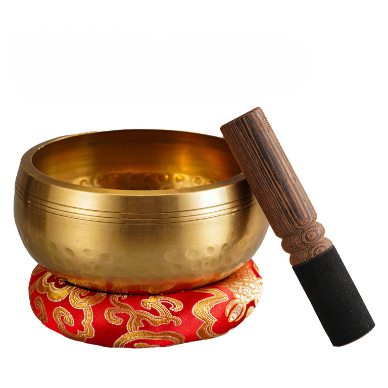 네팔 히말라야 수제 구리 싱잉볼 티베트 공양발 명상 요가 사운드 힐링용 풀문 진동 치유 법기, 1개, 황동 43,000원