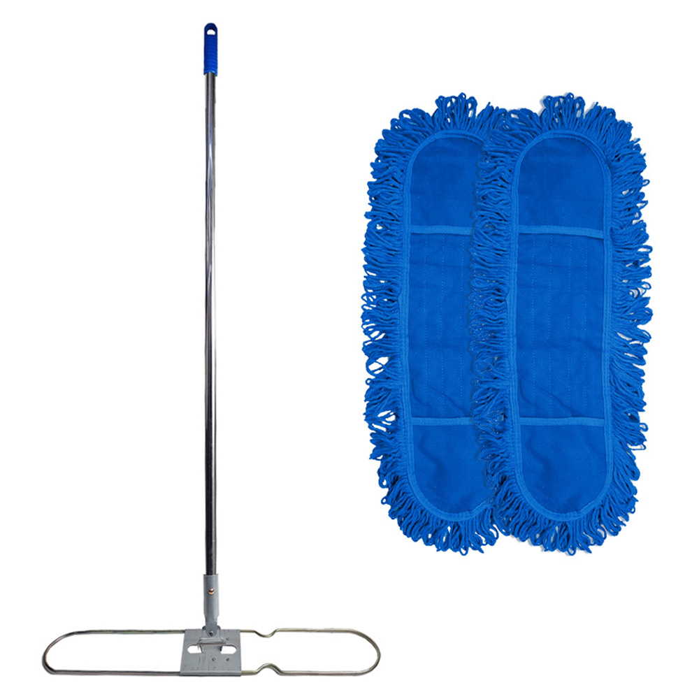 월드크린 고중량 리스킹걸레 블루 90cm 2p +리스킹판+스텐자루, 블루(걸레), 1세트 26,500원