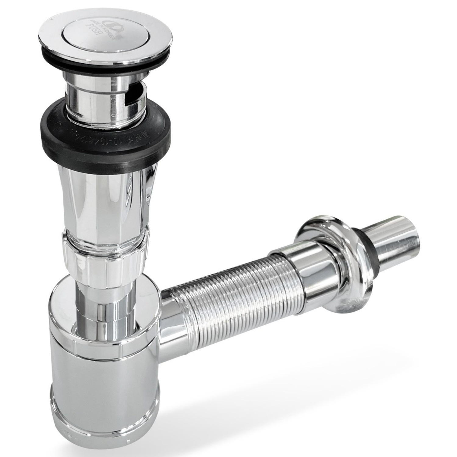 국산 세면대 초간편 길이조절 벽 배수 일체형 폽업 트랩 14,800원