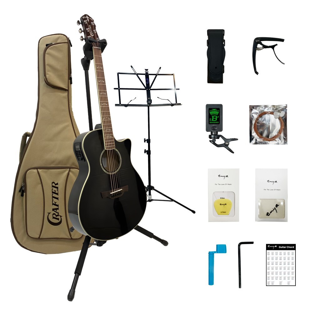 크래프터 통기타 노블 TBK세트+넥걸이스탠드+보면대+소품 파우치 포함 12종 425,000원