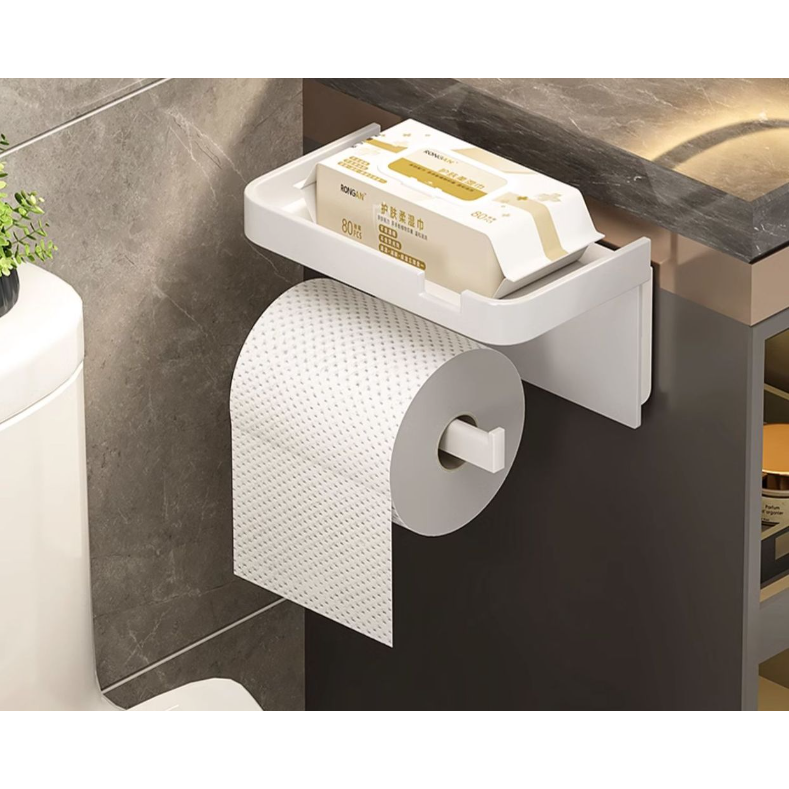 치트몰 무타공 핸드폰 거치대 휴지걸이 (강력 접착 스티커), 1개, 화이트 6,290원