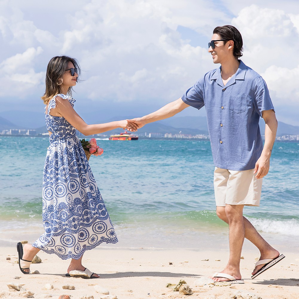 [44~77]두근비치 신혼여행 커플룩 바캉스 원피스 휴양지 커플룩 허니문 커플룩 휴양지룩 커플 시밀러룩 여름 휴양지 원피스 바캉스룩 비치커플룩 허니문 신혼여행룩 허니문룩 휴양지 39,800원