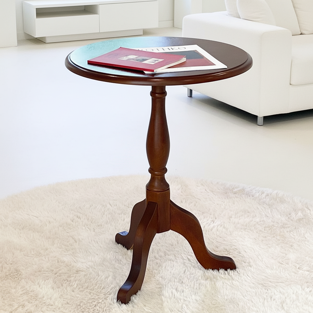 엔틱 레트로 원목 사이드테이블 나무 미니 원형 테이블 침대 협탁 베란다  JJ0116 66,310원