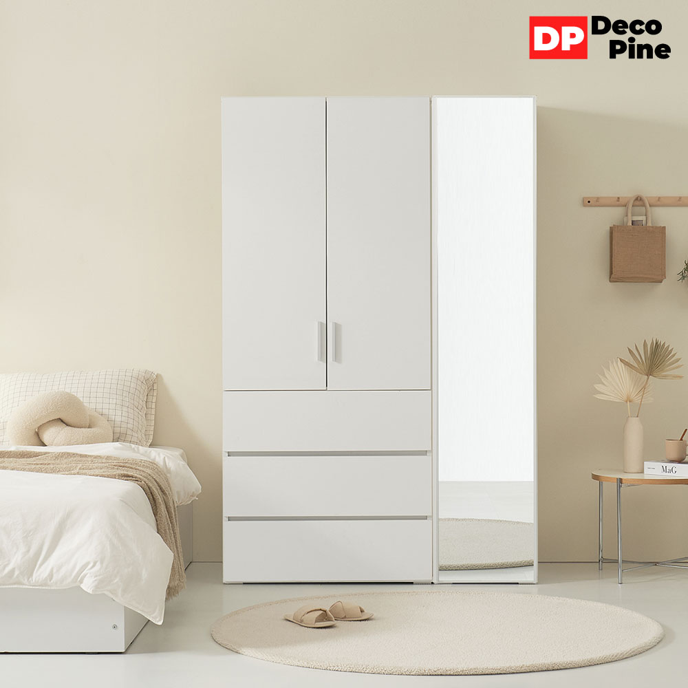 데코파인 루스 1200 F세트 옷장 3단 전신거울 수납 서랍형 228,000원