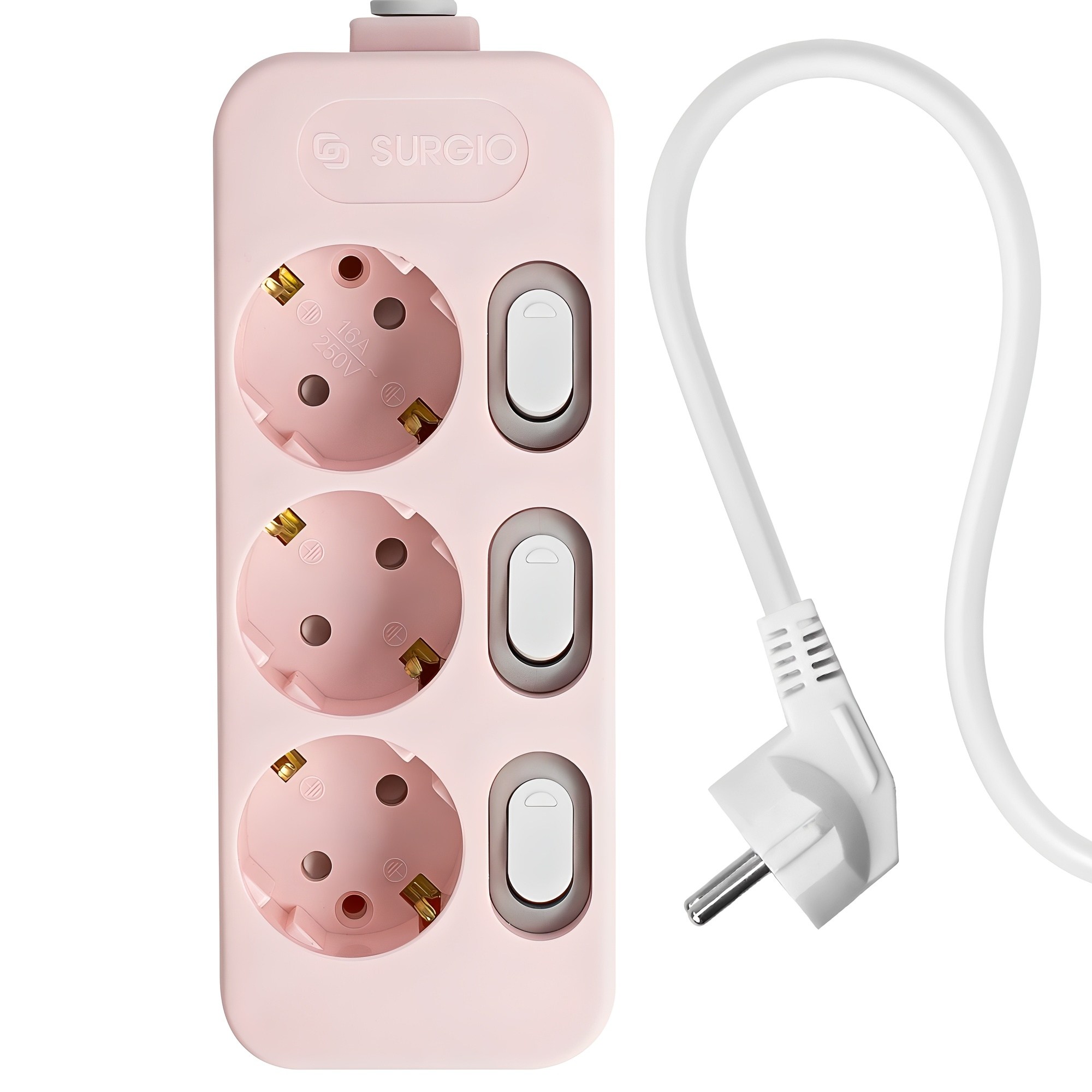 써지오 컬러 개별 멀티탭 전선형 3구 DH-2039-RT 11,500원