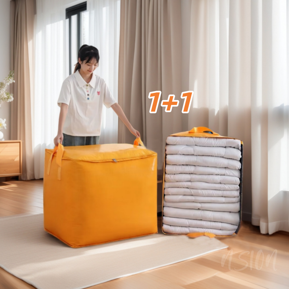 NSION 2pcs 초대형 튼튼한 방수 대용량 접이식 이사 가방 이불 정리 옷 수납파우치 14,580원