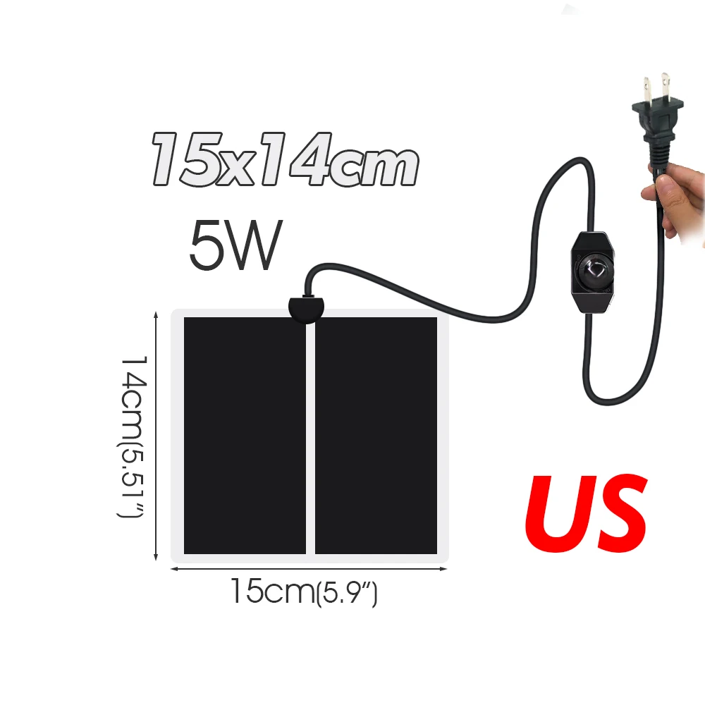 EU/US 5W/7W/14W/20W/28W/35W/45W 파충류 히트 조절 가능한 온도 테라리움 클라이밍 펫 웜 패드 8,300원