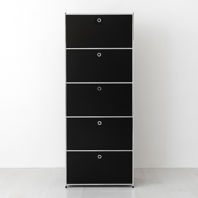 심플리 5단 수납장 BC101, 매트블랙 2398.2503 593,000원