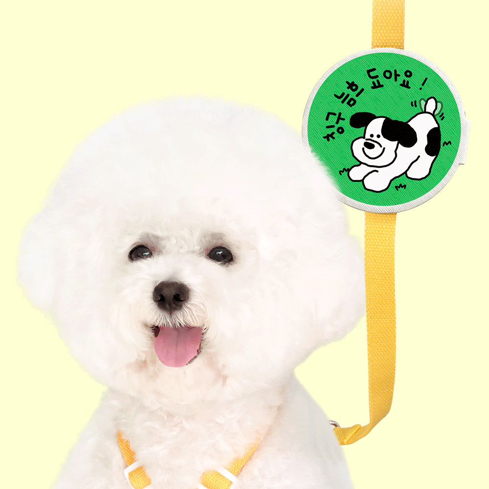 168cmx바스키 강아지 산책 인식표. 반려견 강아지 리드줄 산책와펜 펫티켓 매너 메세지 네임텍, 1개 12,900원