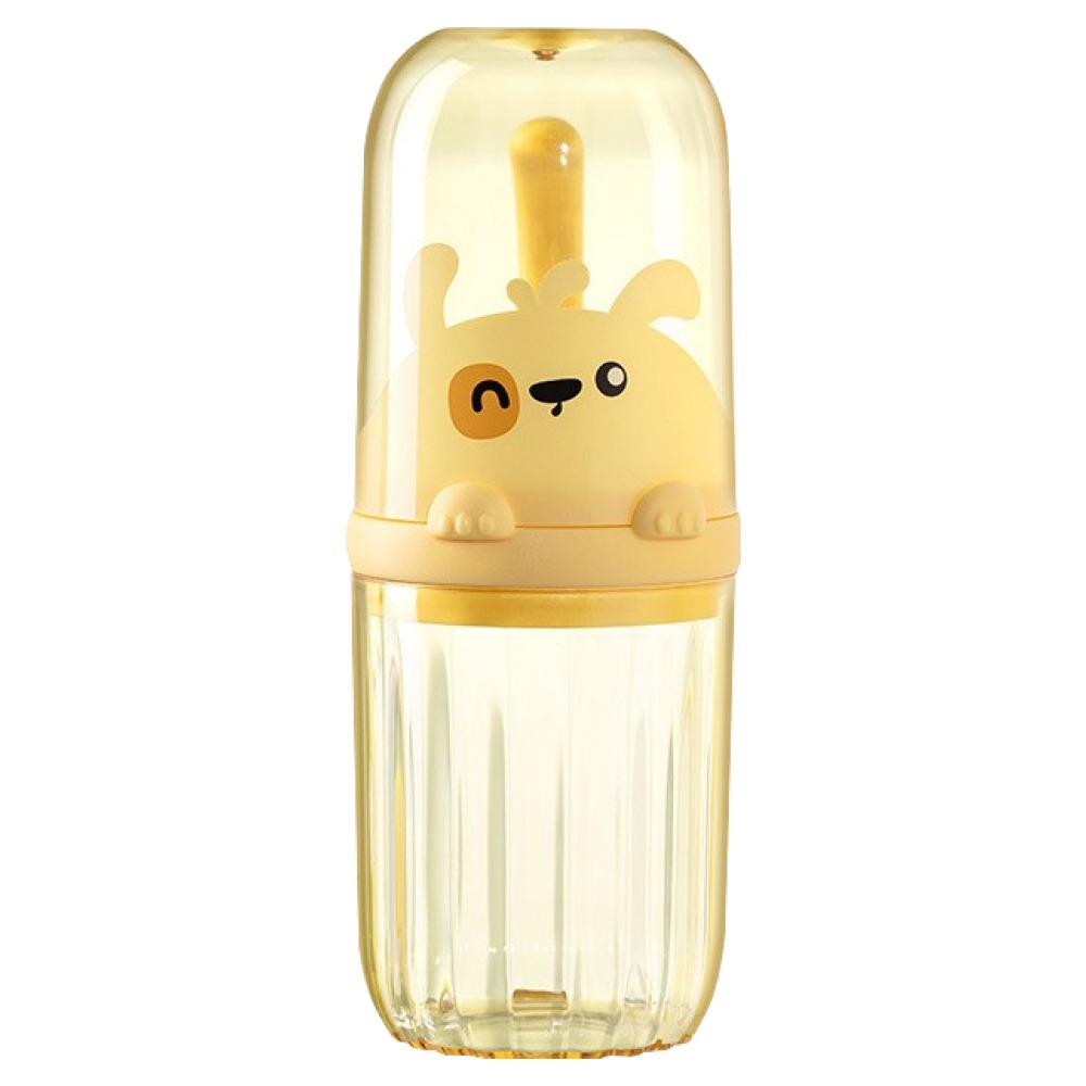 한봄누리 휴대용 투명 칫솔케이스 손잡이 양치컵, 옐로우, 1개 7,600원