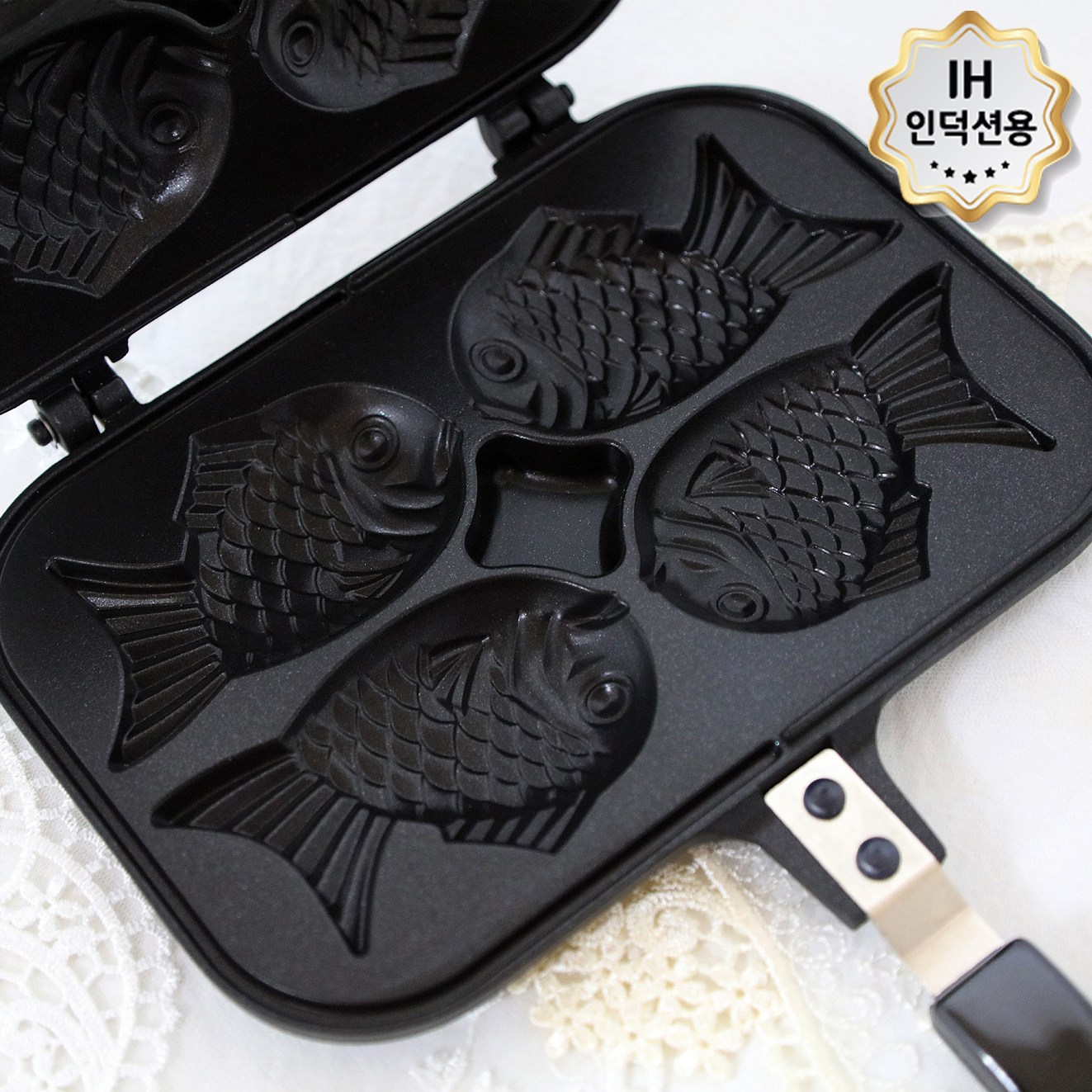 키친베네] 국내생산 붕어빵팬 4구 (인덕션용)_붕어빵틀 & 손잡이 모두 "국내생산" 41,600원