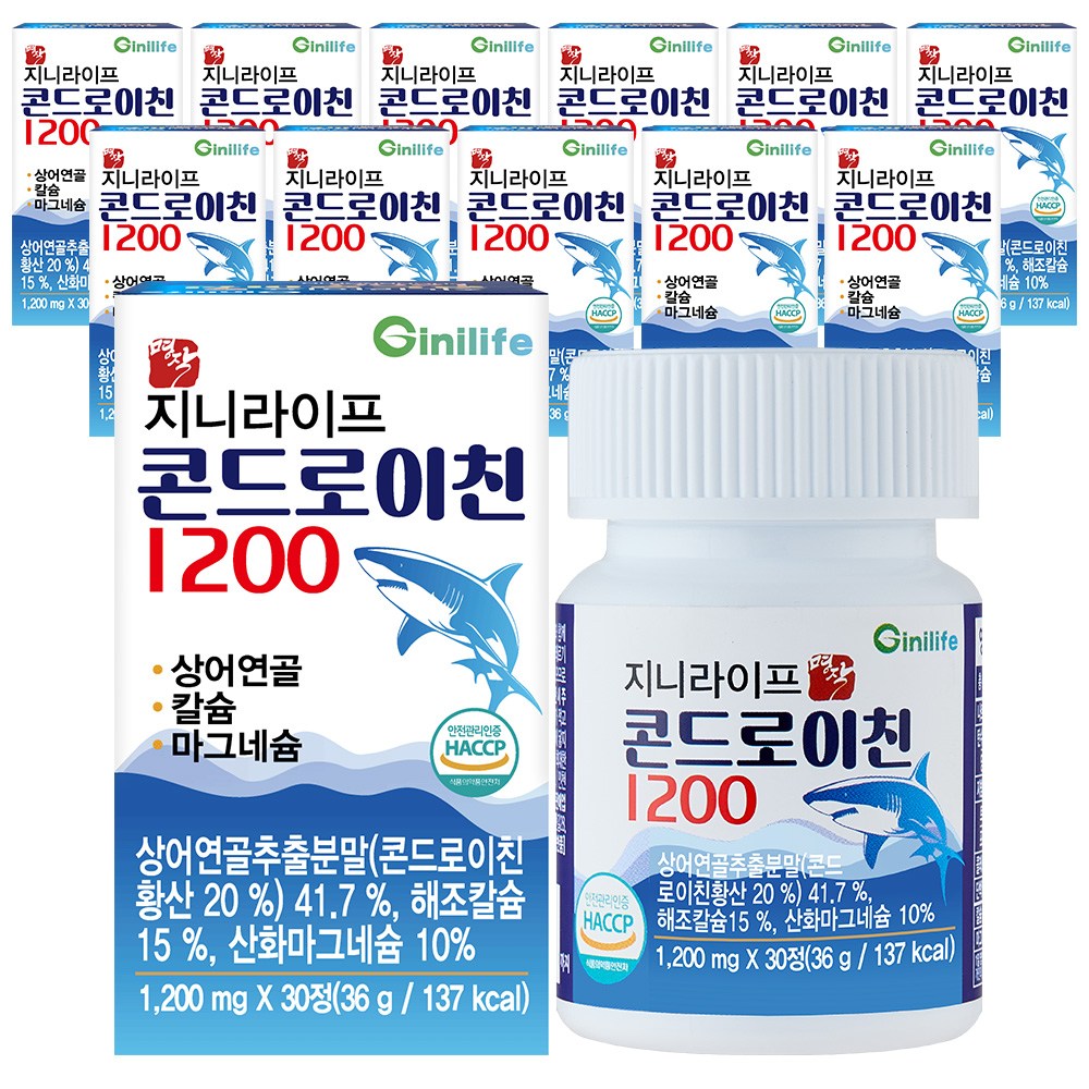 지니라이프 명작 콘드로이친 1200, 12개, 30정 92,800원