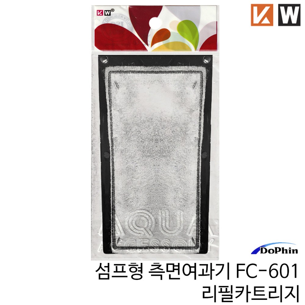 도핀 섬프형 측면여과기 FC-601 리필 필터 / 카트리지 부속품 교환 수족관 어항 구피 돌핀 물갈이 청소 2,860원
