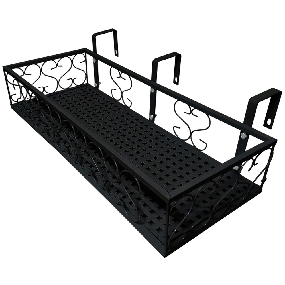 모칸도 베란다 화분걸이 난간 화분걸이대 (고층 직각형 60x20cm) 난간용 고리, 고층_직각형_60X20_블랙, 1개 23,900원