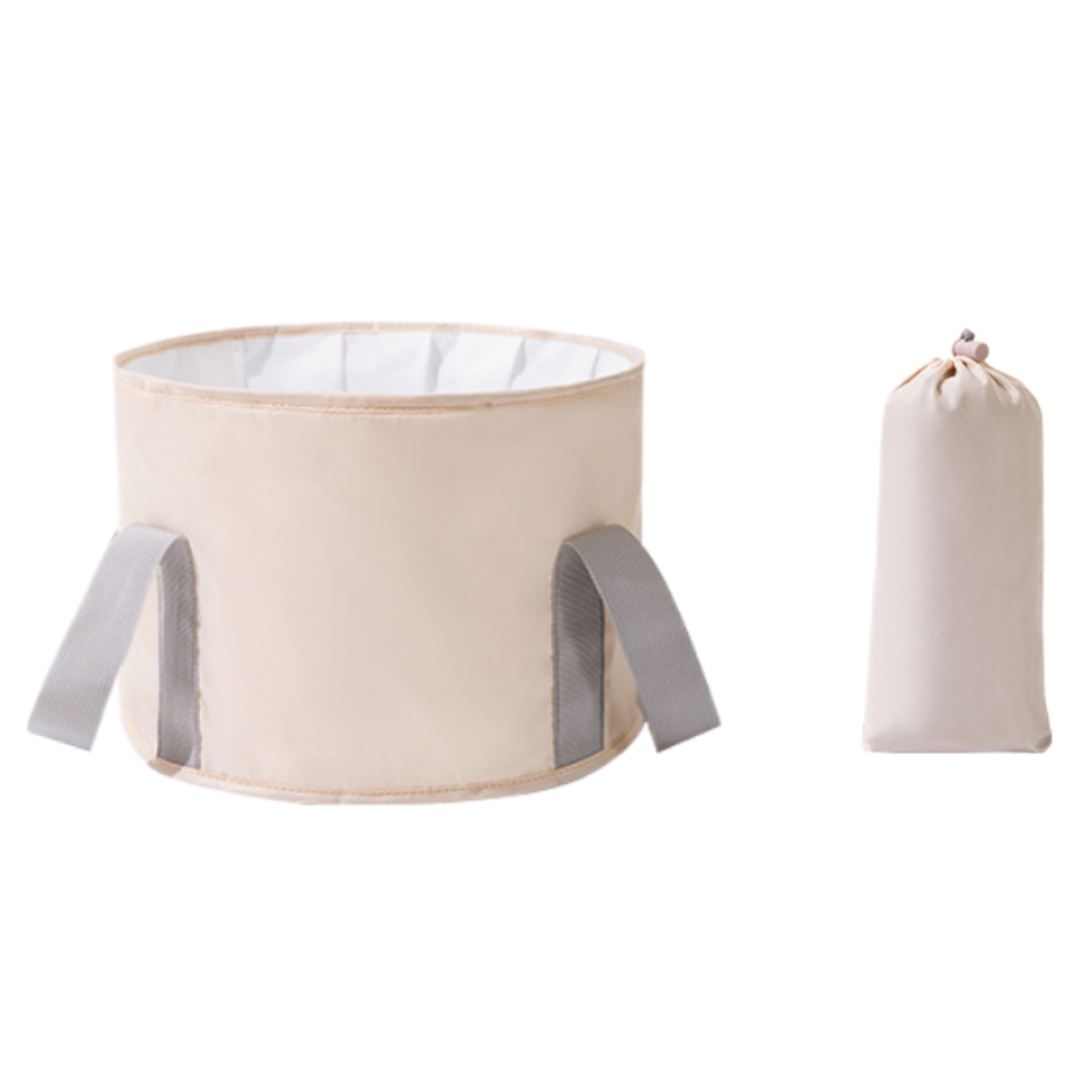 쿠쏘 여행용 휴대용 보온 접이식 족욕통 소형, 베이지, 1개 7,700원