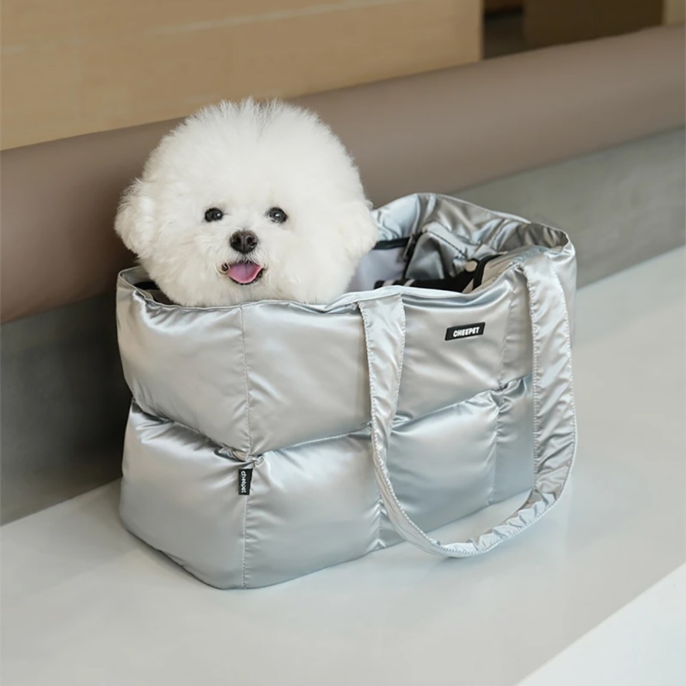 크렌치독 글로시 스퀘어 패딩 가방 유광 고양이 애견 강아지 이동장 53,100원