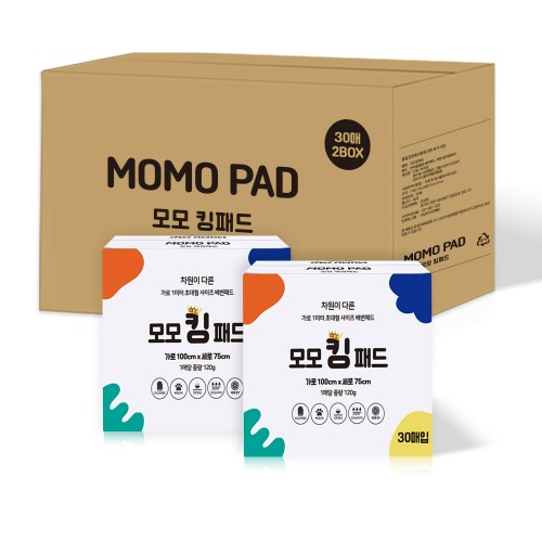 모모 킹 배변패드 특대형 30매(레몬향  장당120g)  강아지배변패드, 현재가 37,000원