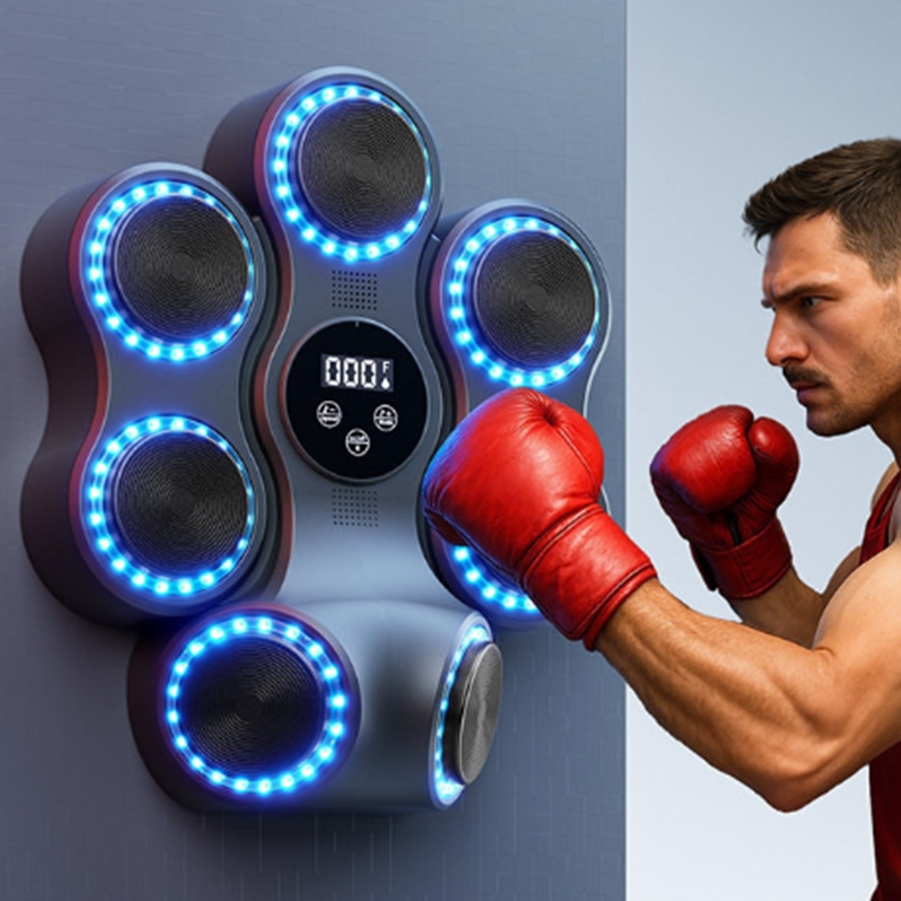 CAN 뮤직 복싱 샌드백 다이어트 스마트 리듬 가정용 권투 무타공 펀치기계, 블랙( 글러브2세트포함) 88,800원