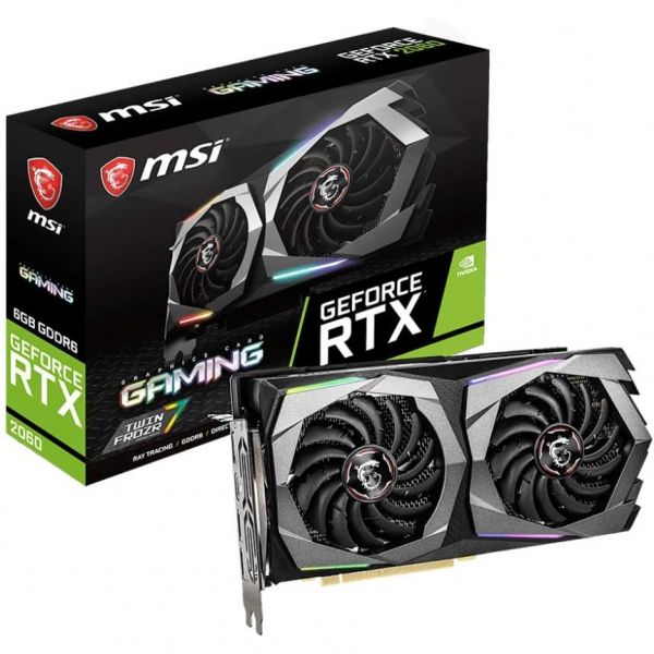 MSI 게이밍 지포스 RTX 2060 6GB GDRR6 192비트 HDMI/DP 레이 트레이싱 튜링 아키텍처 VR 준비 그래픽 카드(RTX 6G) 1,184,200원