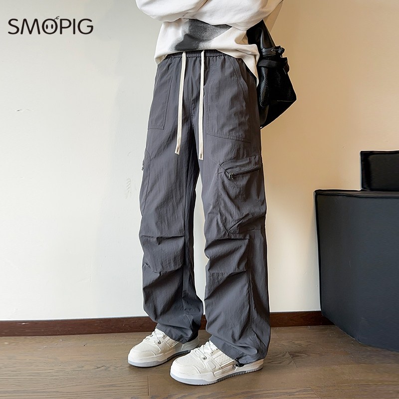 SMOPIG 남성 등산 아웃도어 바지 카고조거팬츠 방수 원단 일자 통바지 춘추복 조절 가능한 발단 29,800원