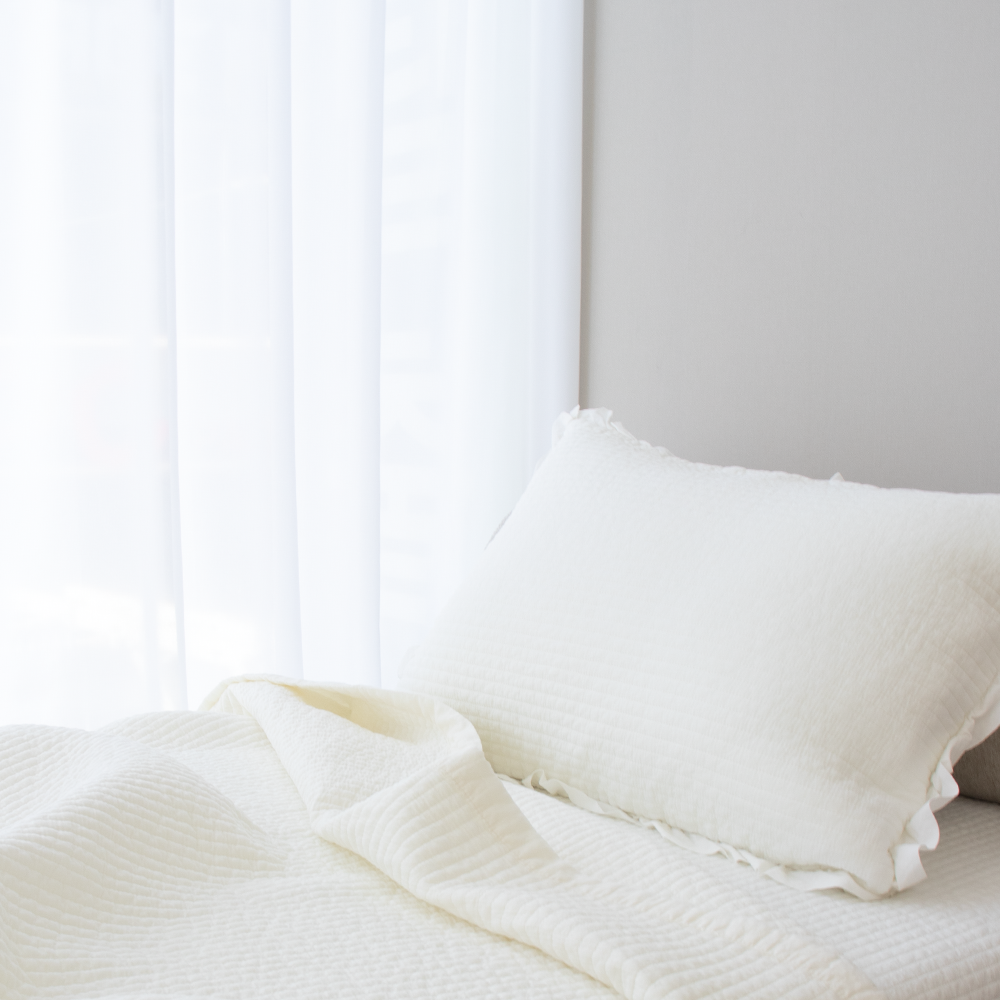 새솜 프릴 누빔 피그먼트 60수 순면 워싱 아사면 베개커버 16,000원