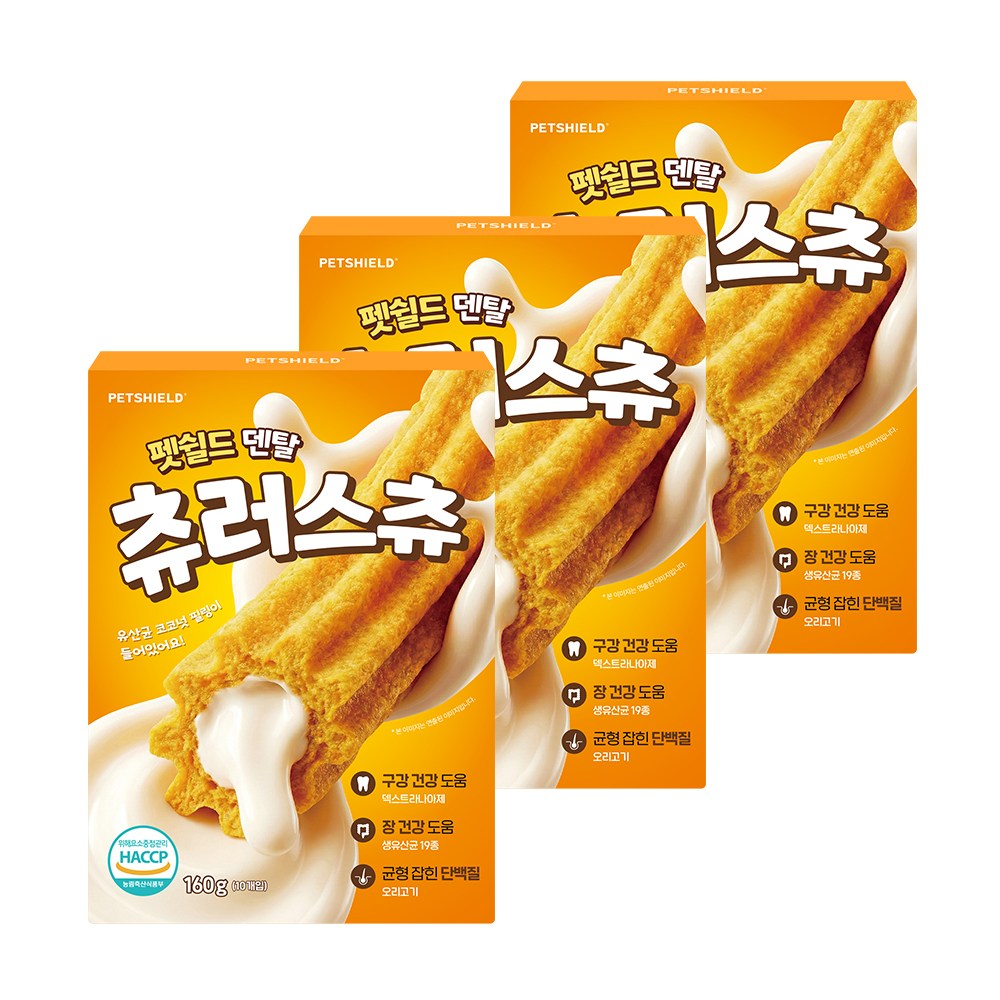 펫쉴드 덴탈 츄러스츄 강아지 치석 제거 덴탈츄, 30개, 16g, 오리고기 31,700원
