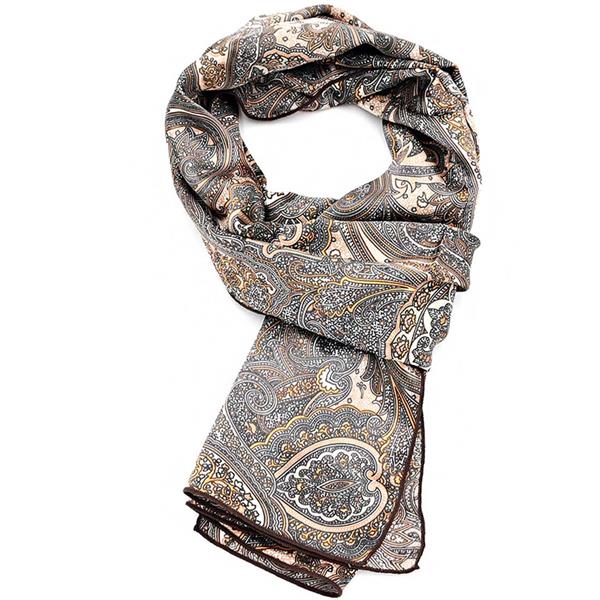 고품격 실크라이크 페이즐 패턴 롱 스카프 15,800원